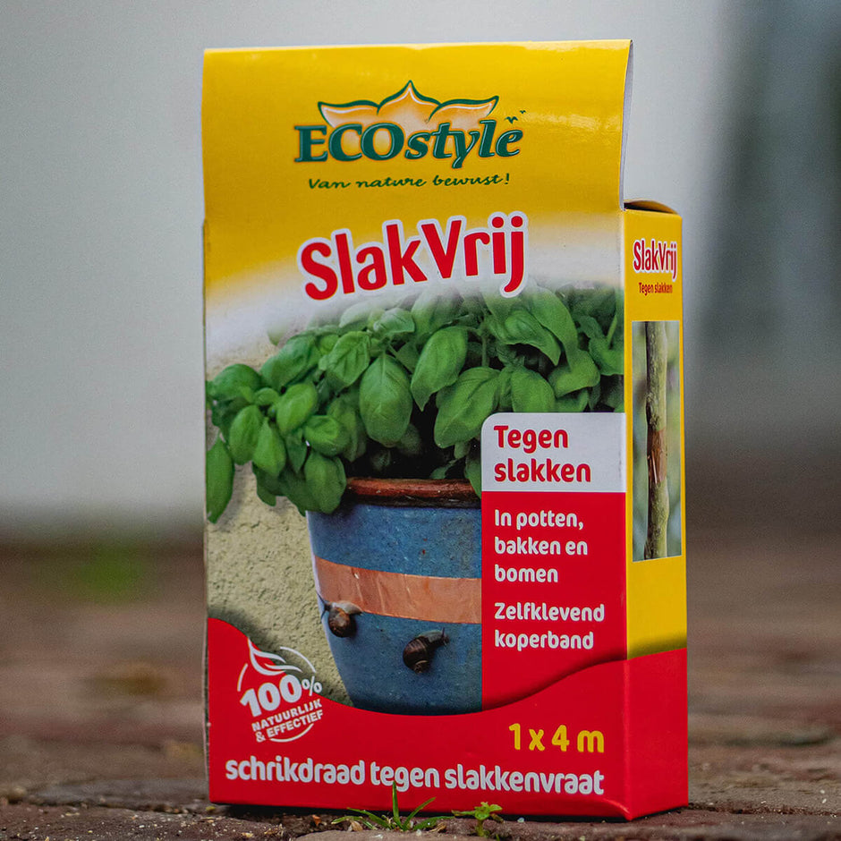 Koperband tegen slakken, slakkenhek, 12,7 cm x 6 m, dubbellaags